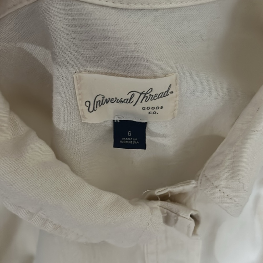 Wore Once! Universal Thread linen Boiler Suit Jumpsuit Size 6 - Picture 10 of 11